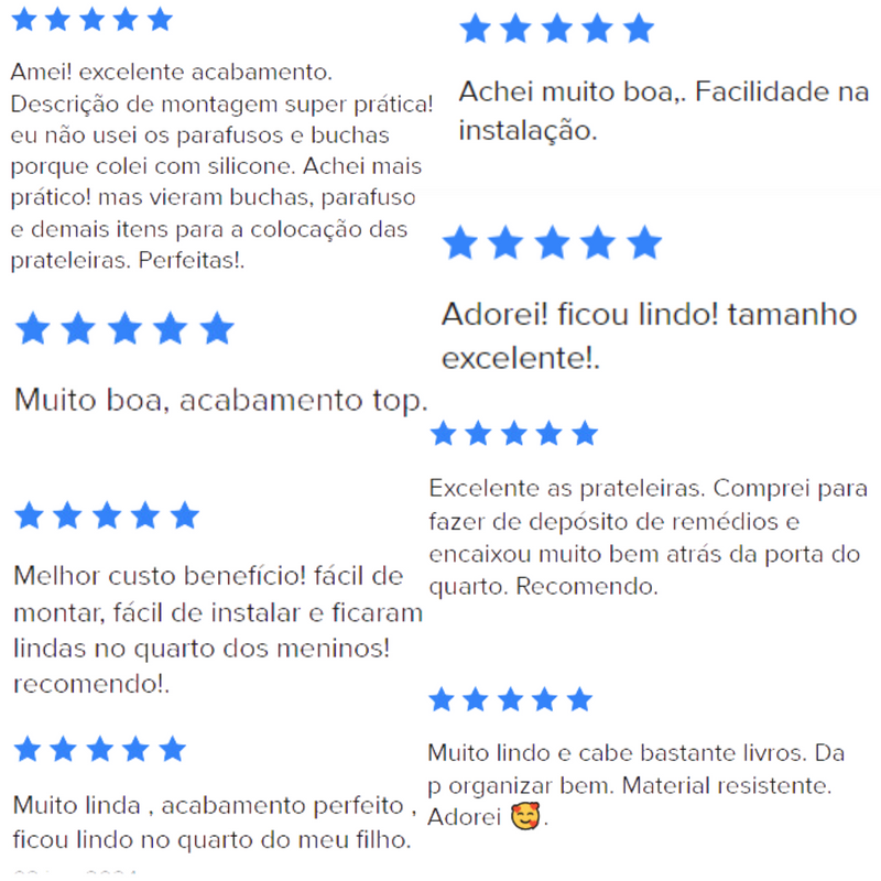 Kit 2 Prateleira Nicho Livros Infantil  50cm Branca