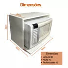 Armário Suspenso Para Microondas Até 38l Mdf Branco 60x42 - Branco